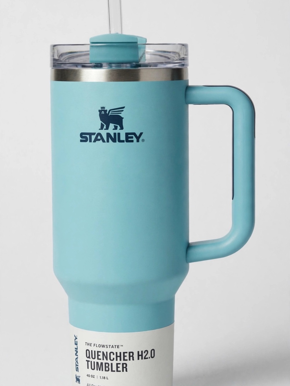 Stanley Seafoam Blue Travel Tumbler with Handle